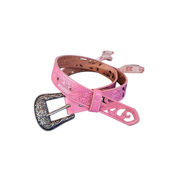 Shyanne Other - Shyanne Western Leather Girls size 26 Western Cowgirl Coquette Rodeo‎ Pink Belt